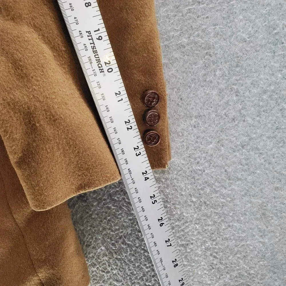 Rudy Harris Men Blazer Jacket Medium Brown Camel Hair‎ Button Up Pockets Collar
